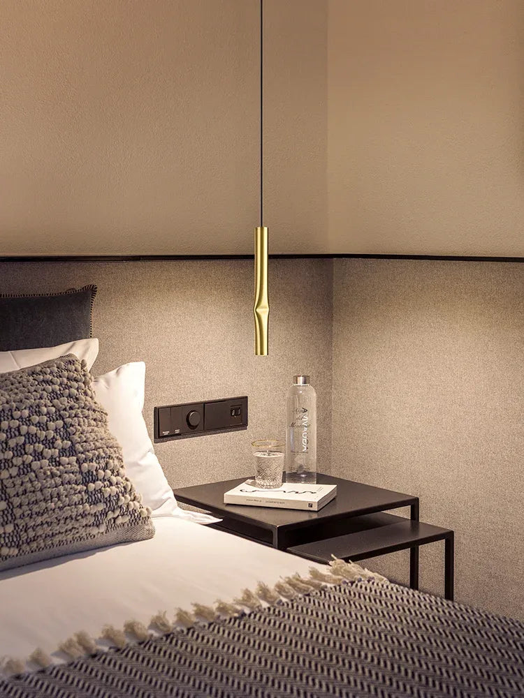 Suspension lamp Flow FLO_3736R Satin gold - White canopy