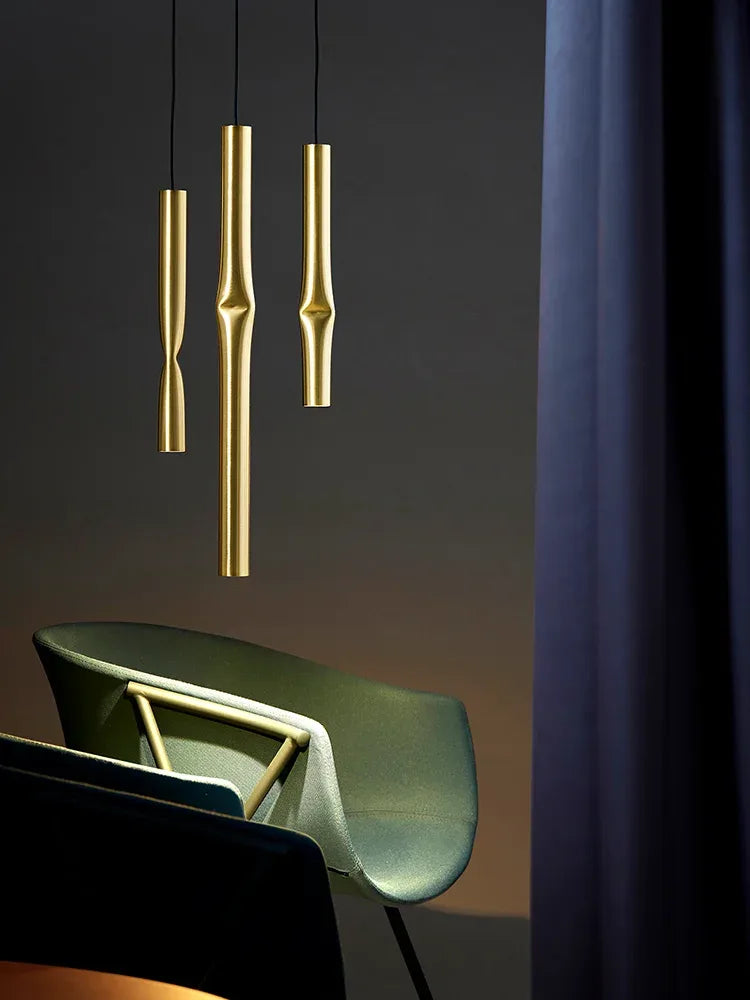 Suspension lamp Flow FLO_3736R Satin gold - White canopy