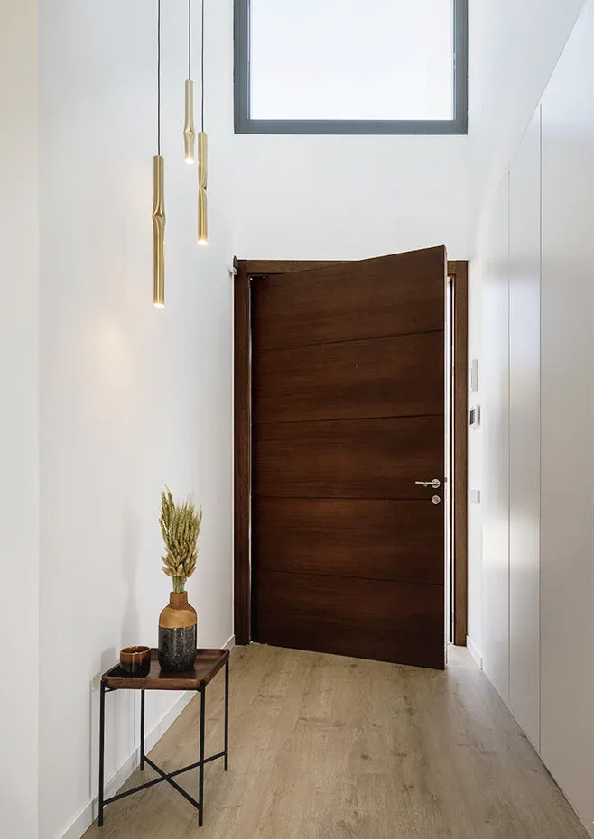 Suspension lamp Flow FLO_3736R Satin gold - White canopy