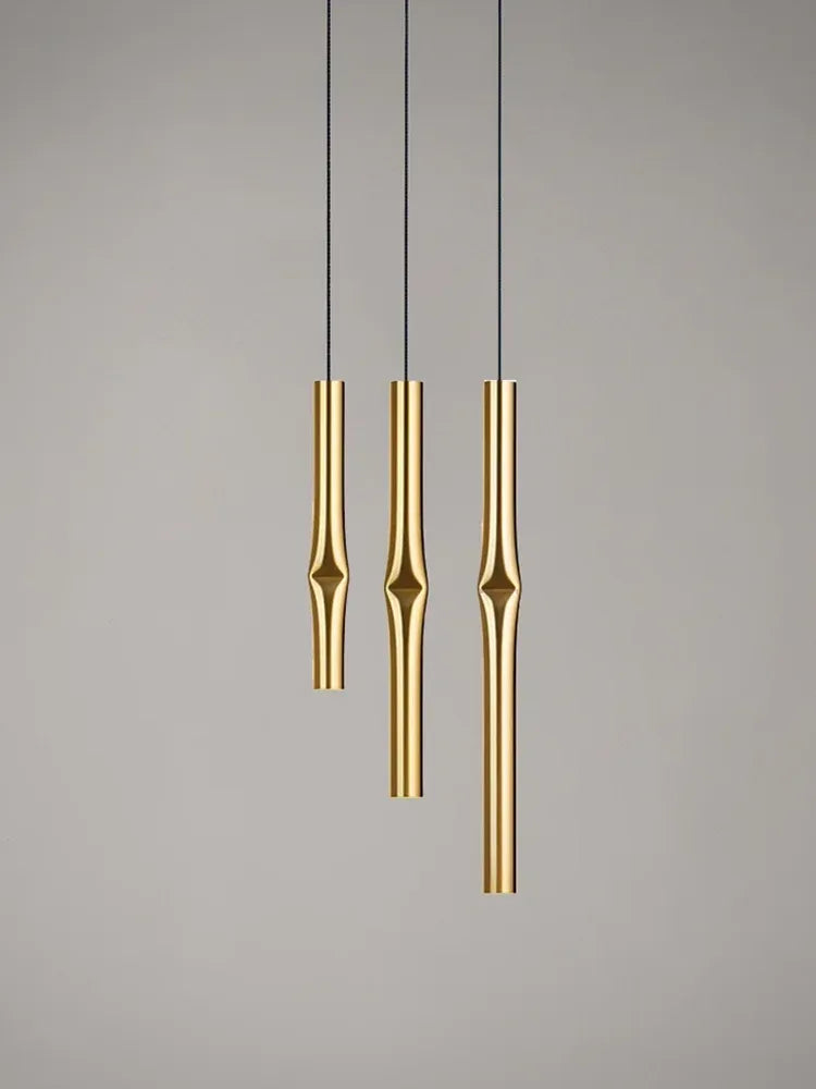 Suspension lamp Flow FLO_3736R Satin gold - White canopy