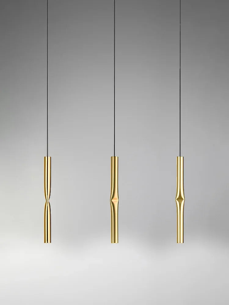 Suspension lamp Flow FLO_3736R Satin gold - White canopy