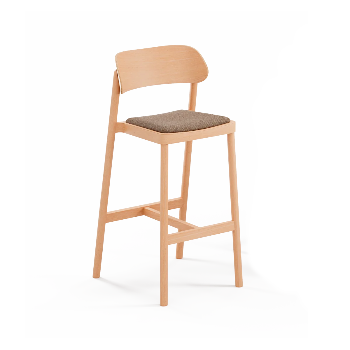 Nimm H-4590 Seat Uph Back Wood SH750