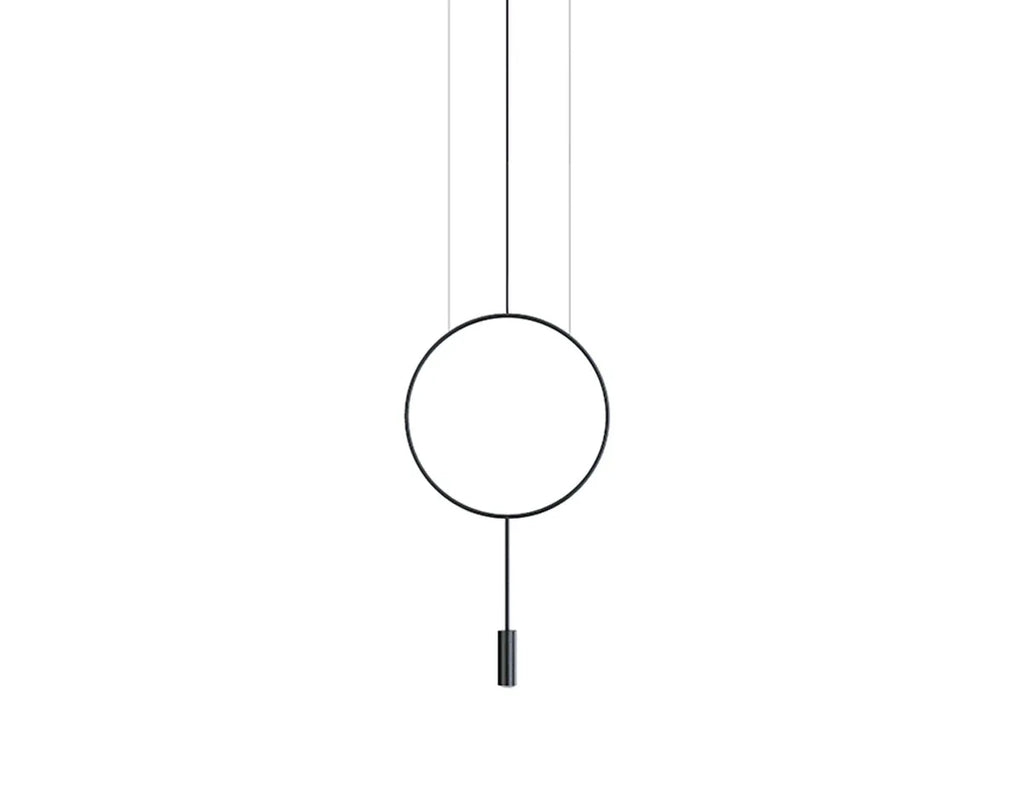 Suspension lamp Revolta REV_3635R Black / Satin gold - White canopy