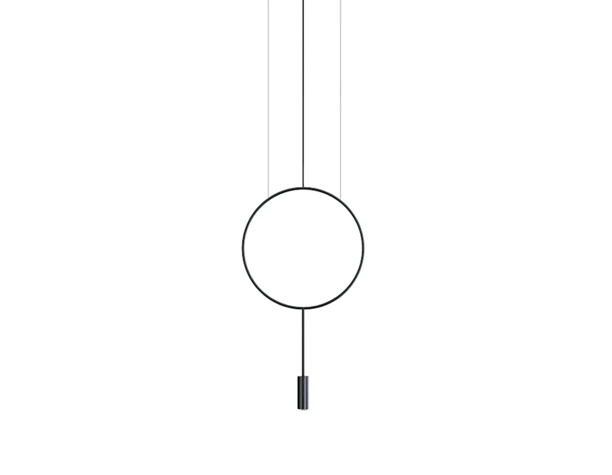 Suspension lamp Revolta REV_3635R Black / Satin gold - White canopy