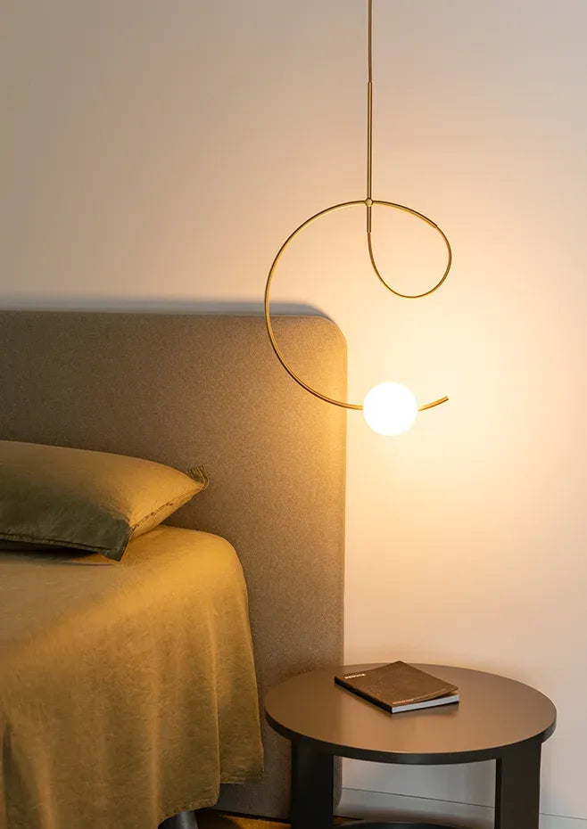 Suspension lamp Loop LOO_4125R Black - White canopy