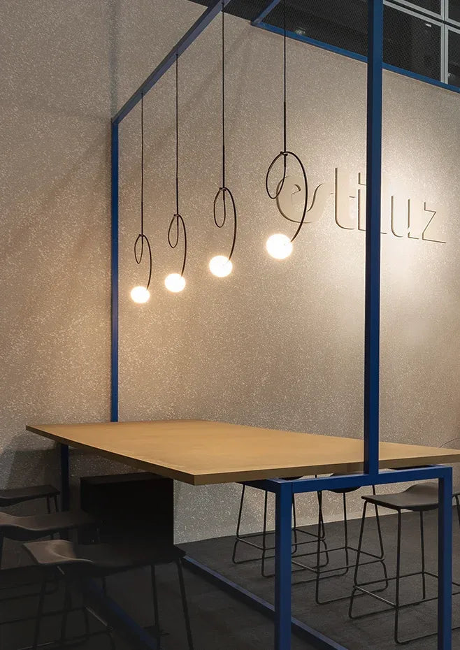 Suspension lamp Loop LOO_4125R Black - White canopy