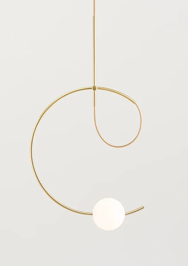 Suspension lamp Loop LOO_4125R Black - White canopy