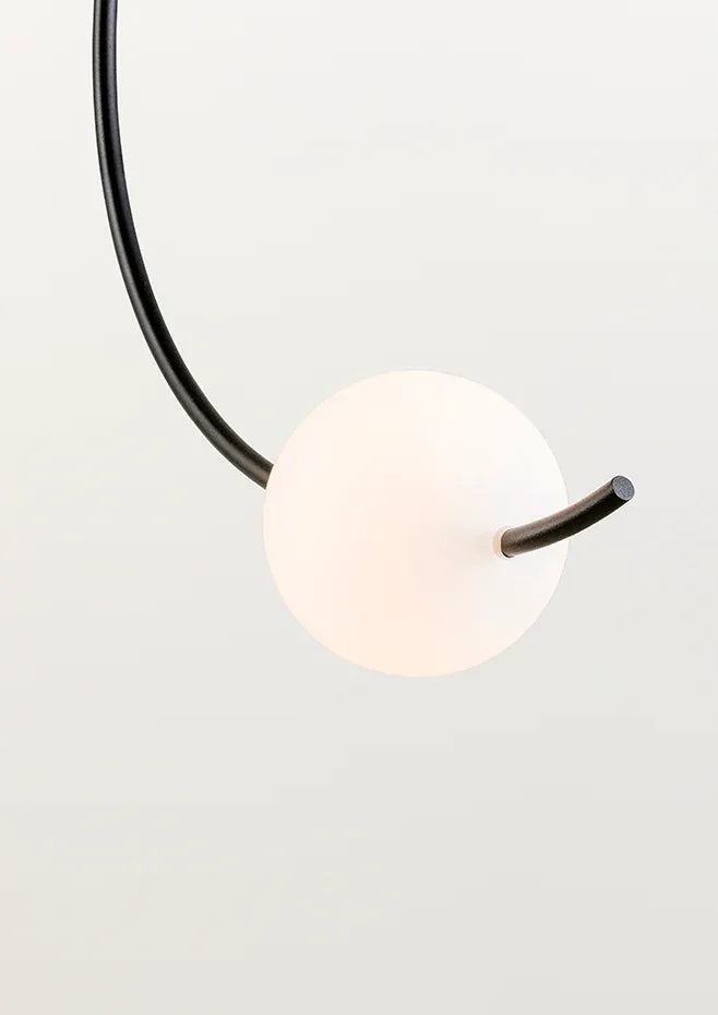 Suspension lamp Loop LOO_4125R Black - White canopy