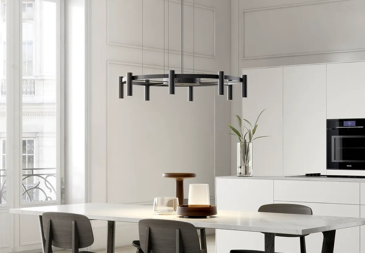 Suspension lamp Laverd LAV_3805S Black / Satin gold - Black canopy