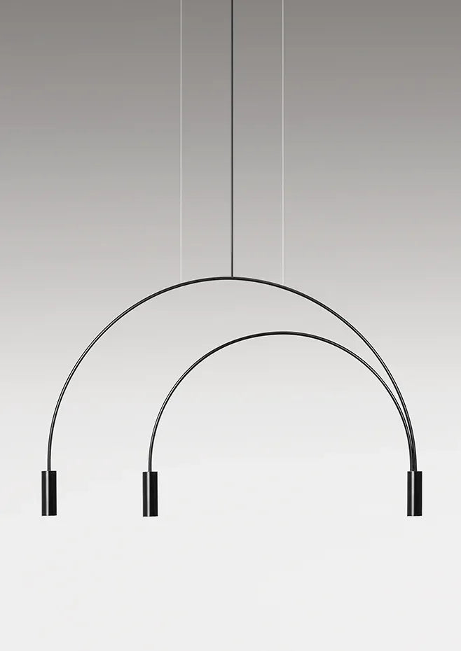 Suspension lamp Volta VOL_3536S Black / Black - Black canopy