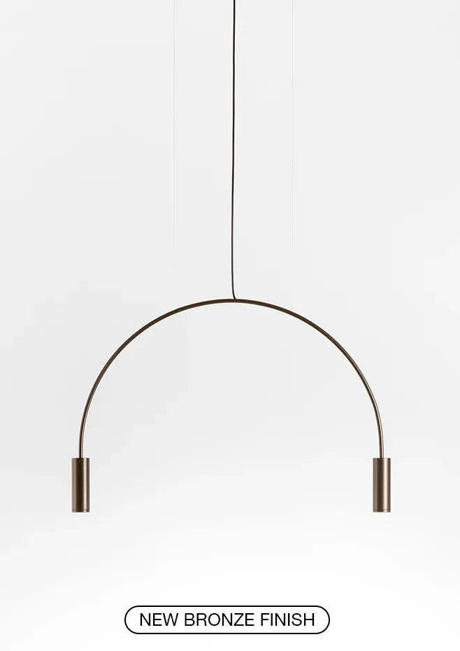 Suspension lamp Volta VOL_3535R Bronze / Bronze - White canopy