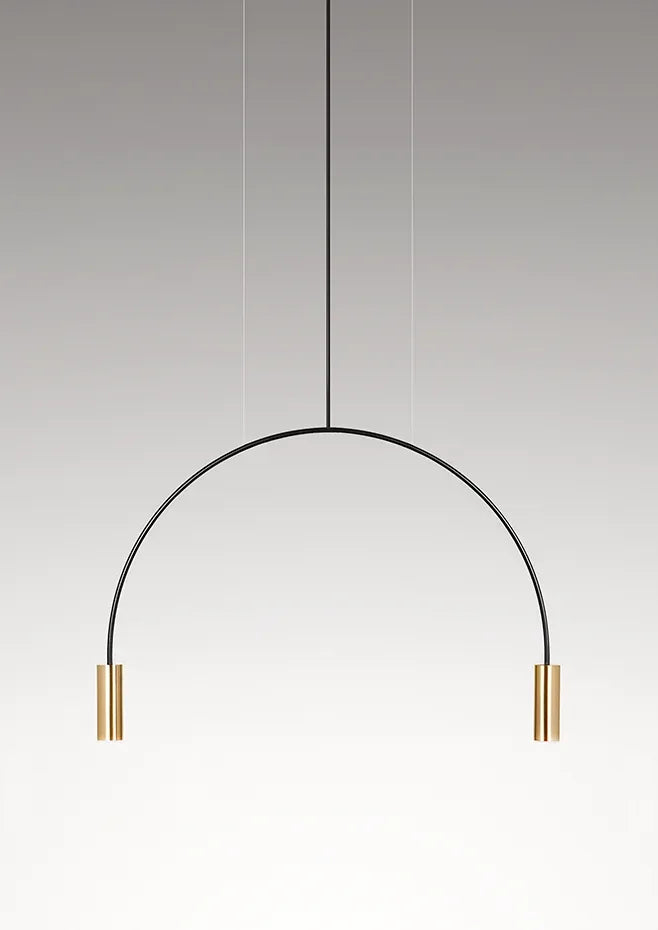 Suspension lamp Volta VOL_3535R Bronze / Bronze - White canopy