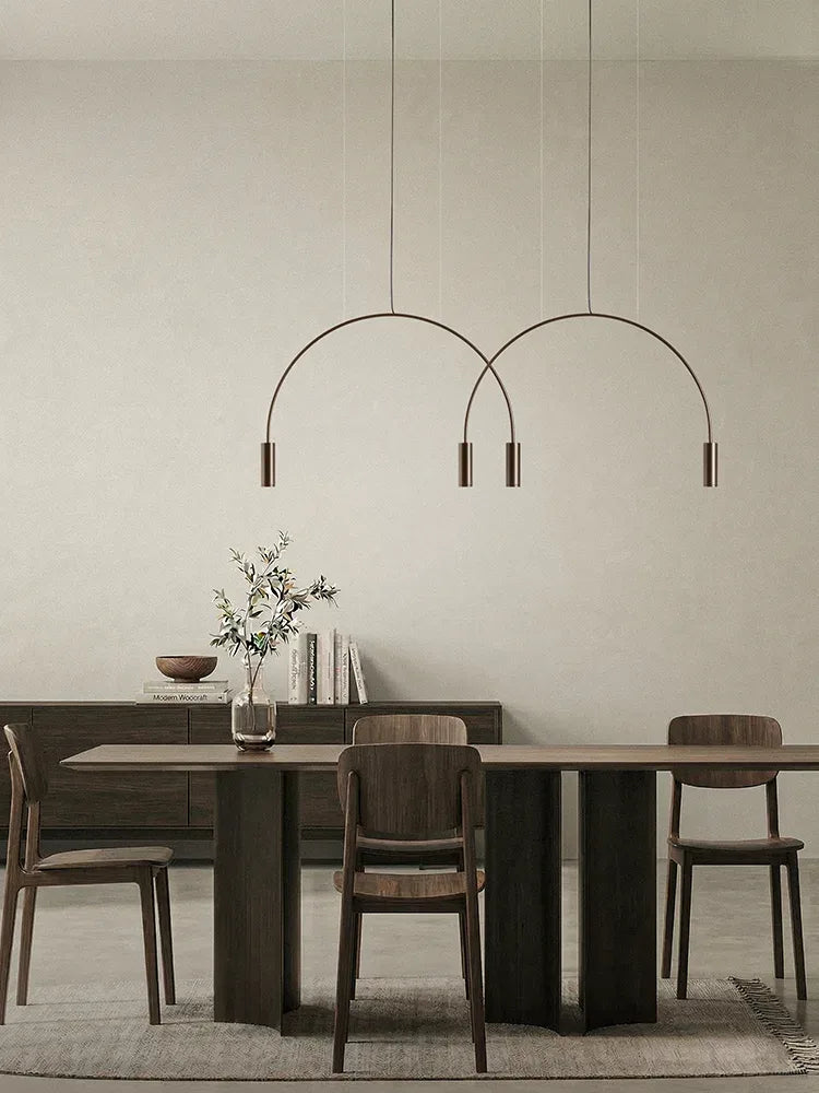 Suspension lamp Volta VOL_3535R Bronze / Bronze - White canopy