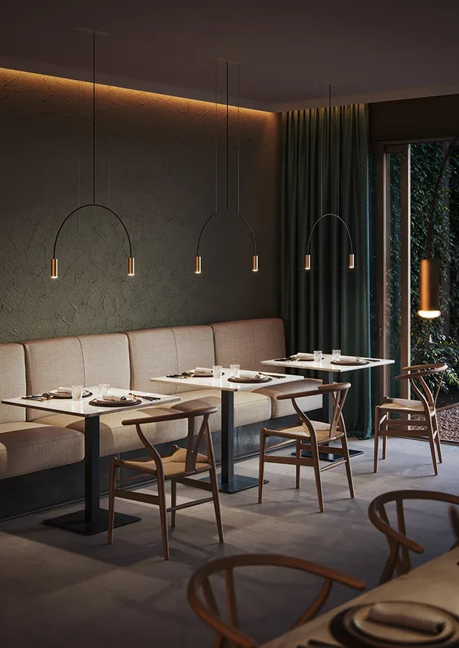 Suspension lamp Volta VOL_3535R Bronze / Bronze - White canopy