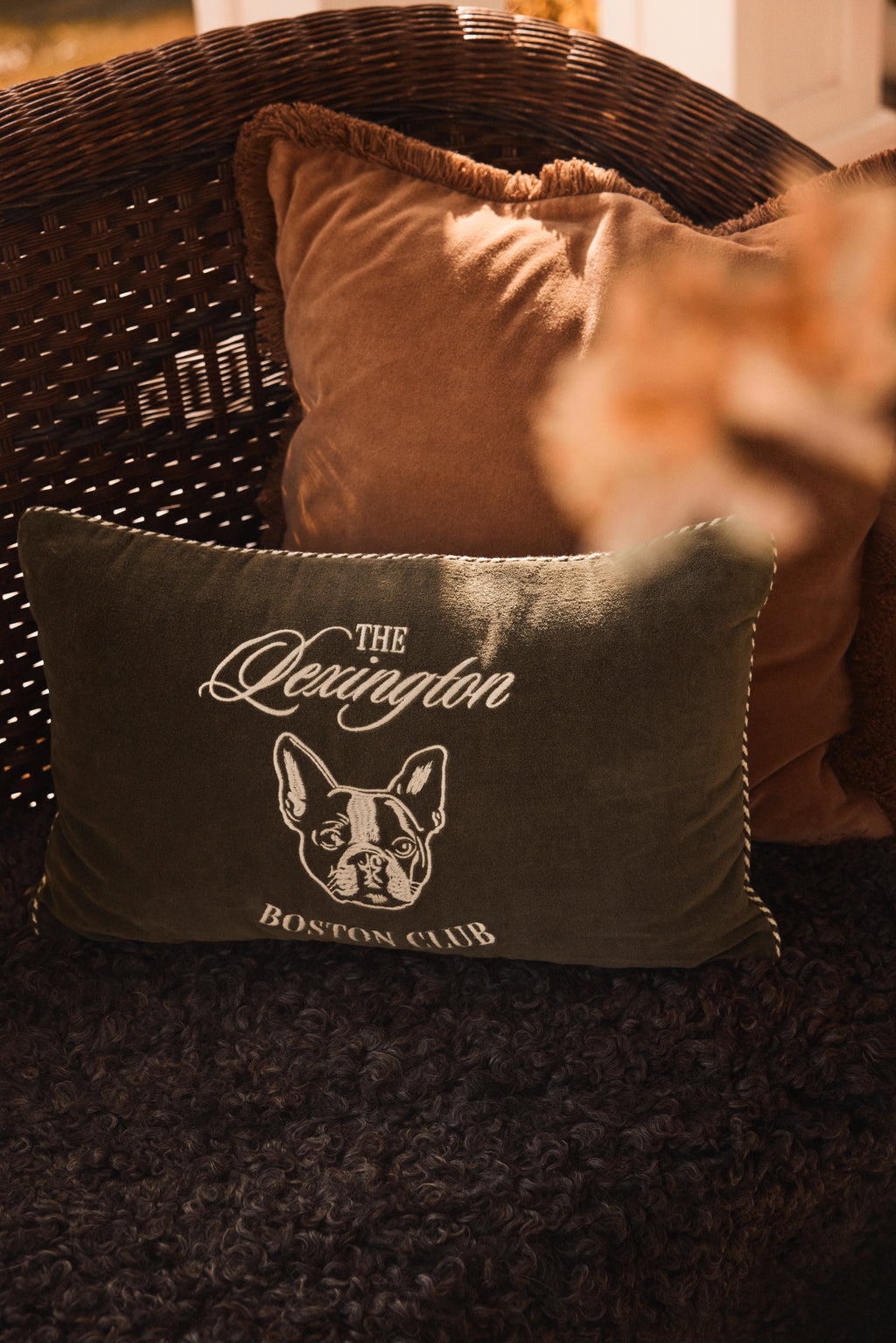 Fringe Organic Cotton Velvet Pillow Cover