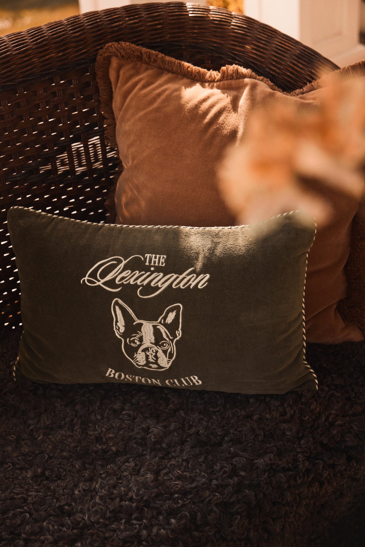 Fringe Organic Cotton Velvet Pillow Cover