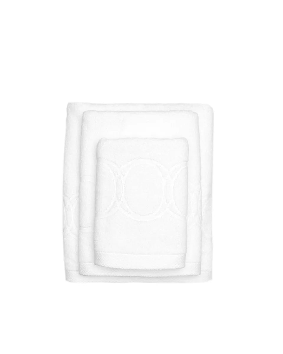 OM-Ręcznik kąpielowy Monogram Opus 100x160cm biały