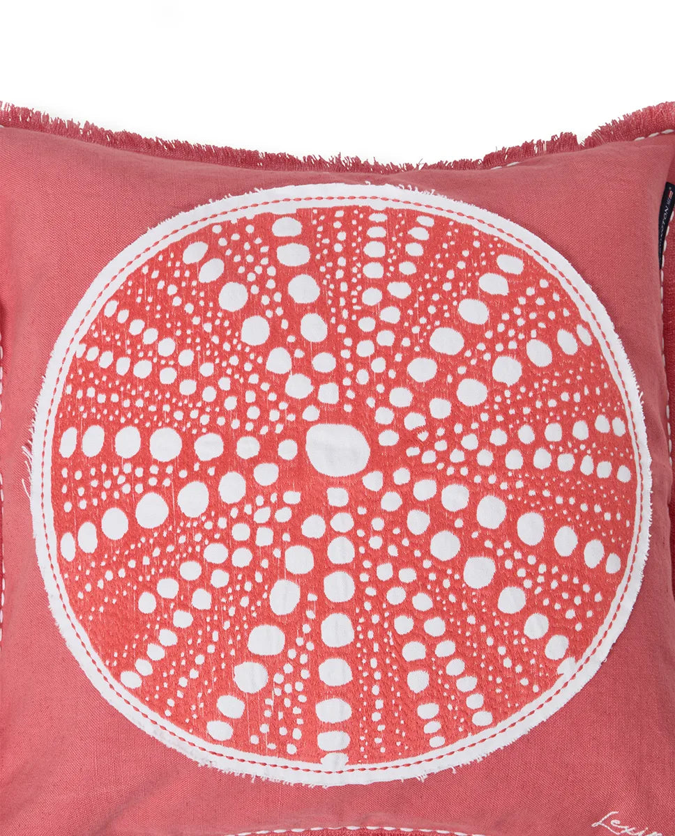 Summer Embroidered Patch Linen/Cotton Pillow Cover