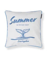 Summer Whale Organic Cotton Pillow Cover