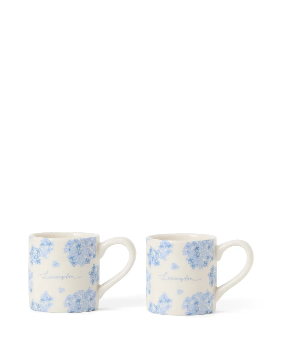 Floral Stoneware Espresso Mug (set of 2)