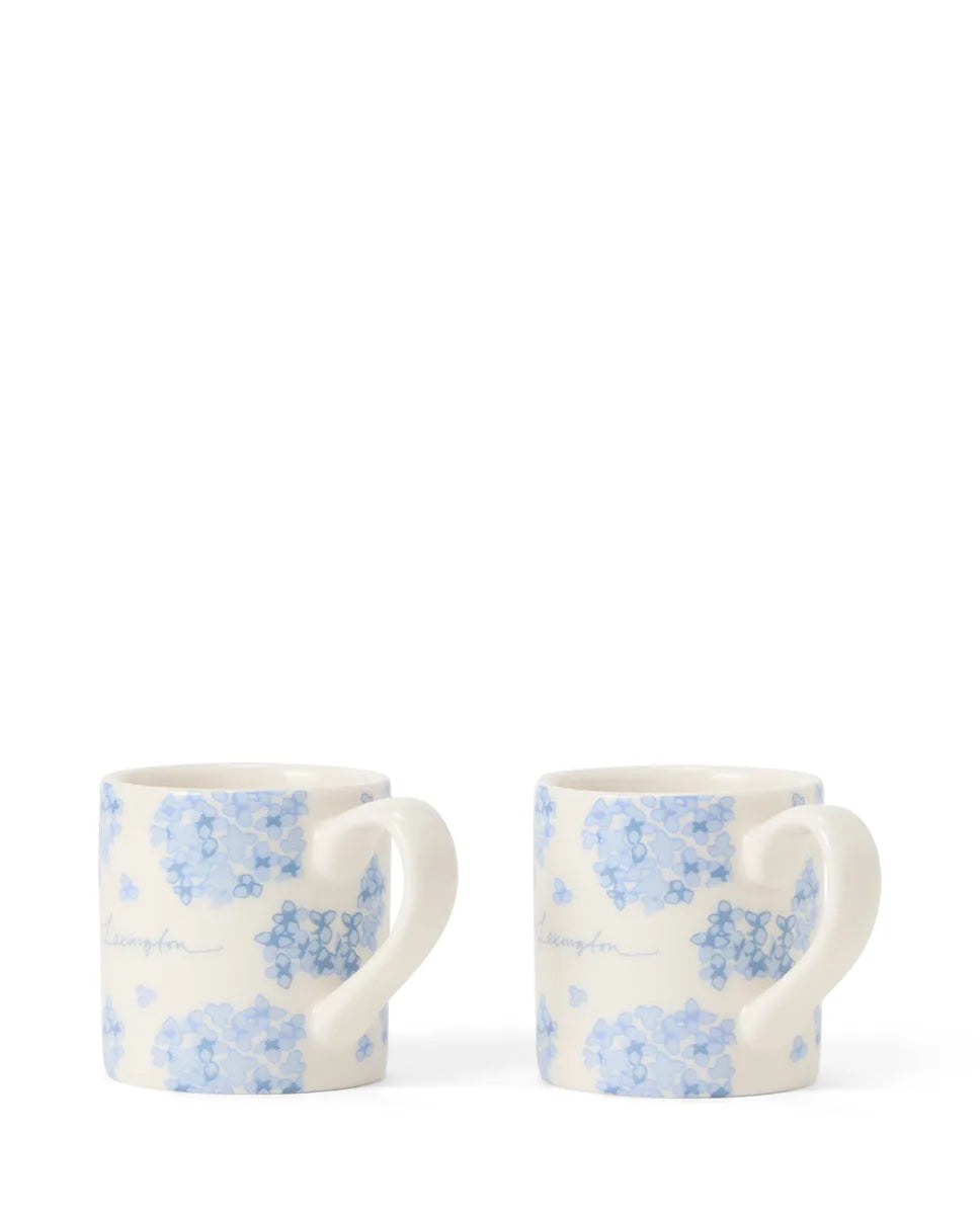 Floral Stoneware Espresso Mug (set of 2)