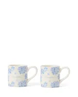 Floral Stoneware Espresso Mug (set of 2)