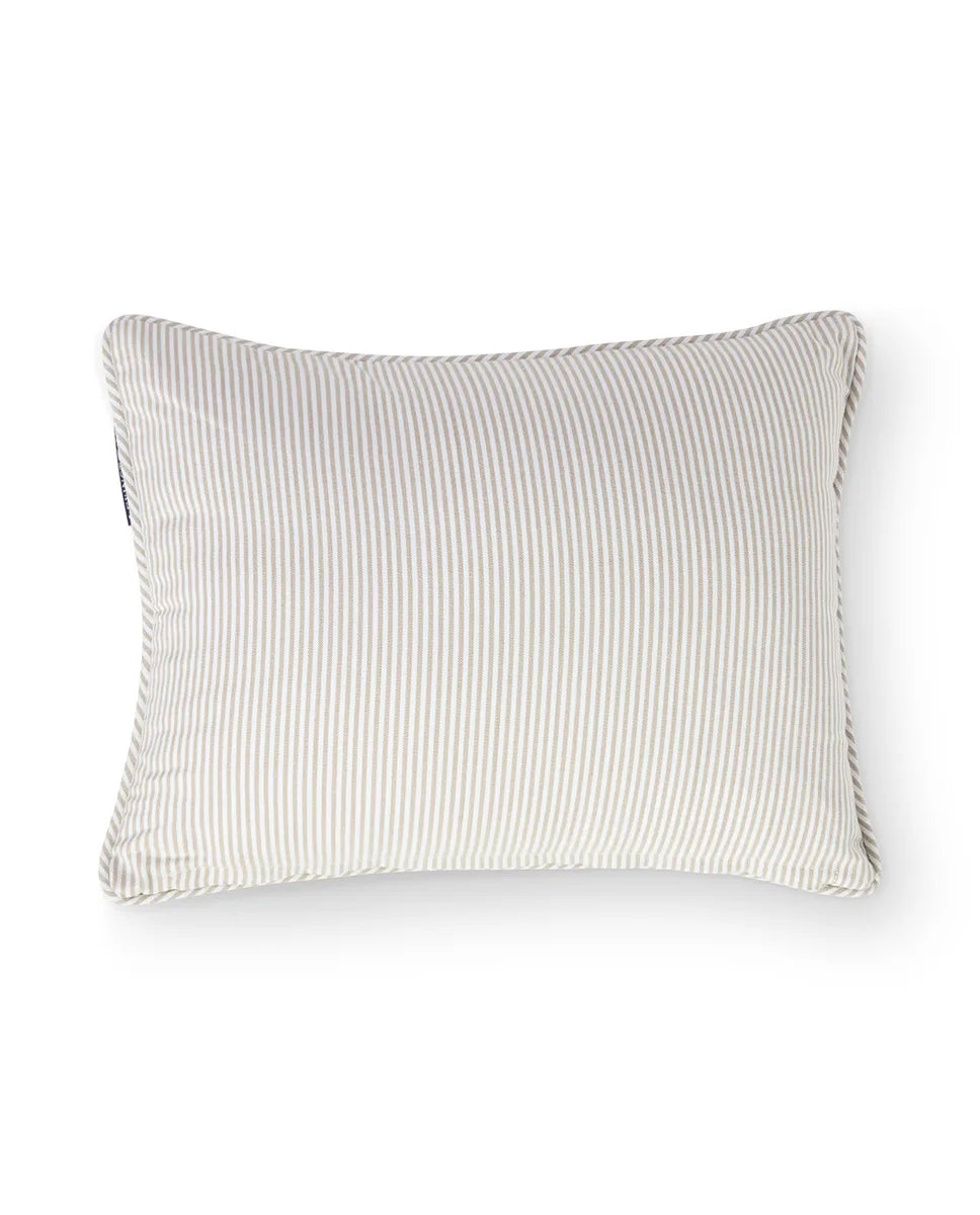Beige/White Striped Organic Cotton 40x30 Pillow