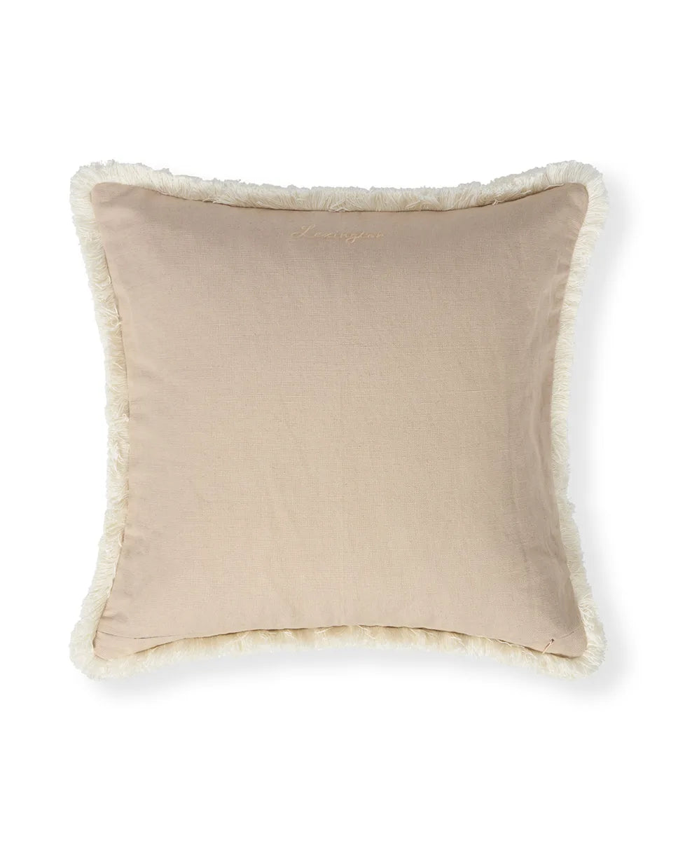 Linen/Cotton Fringe Pillow Cover