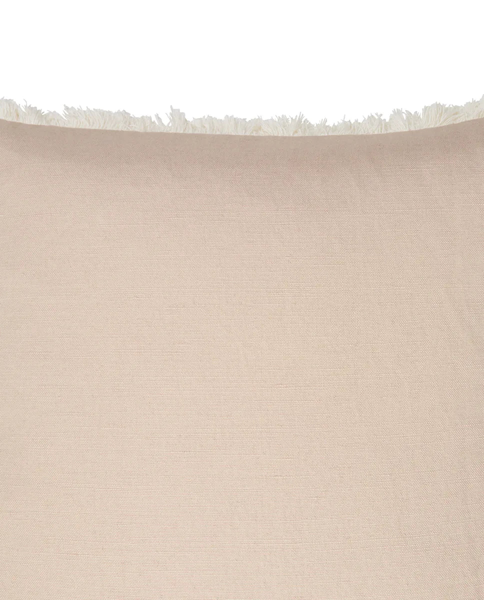 Linen/Cotton Fringe Pillow Cover