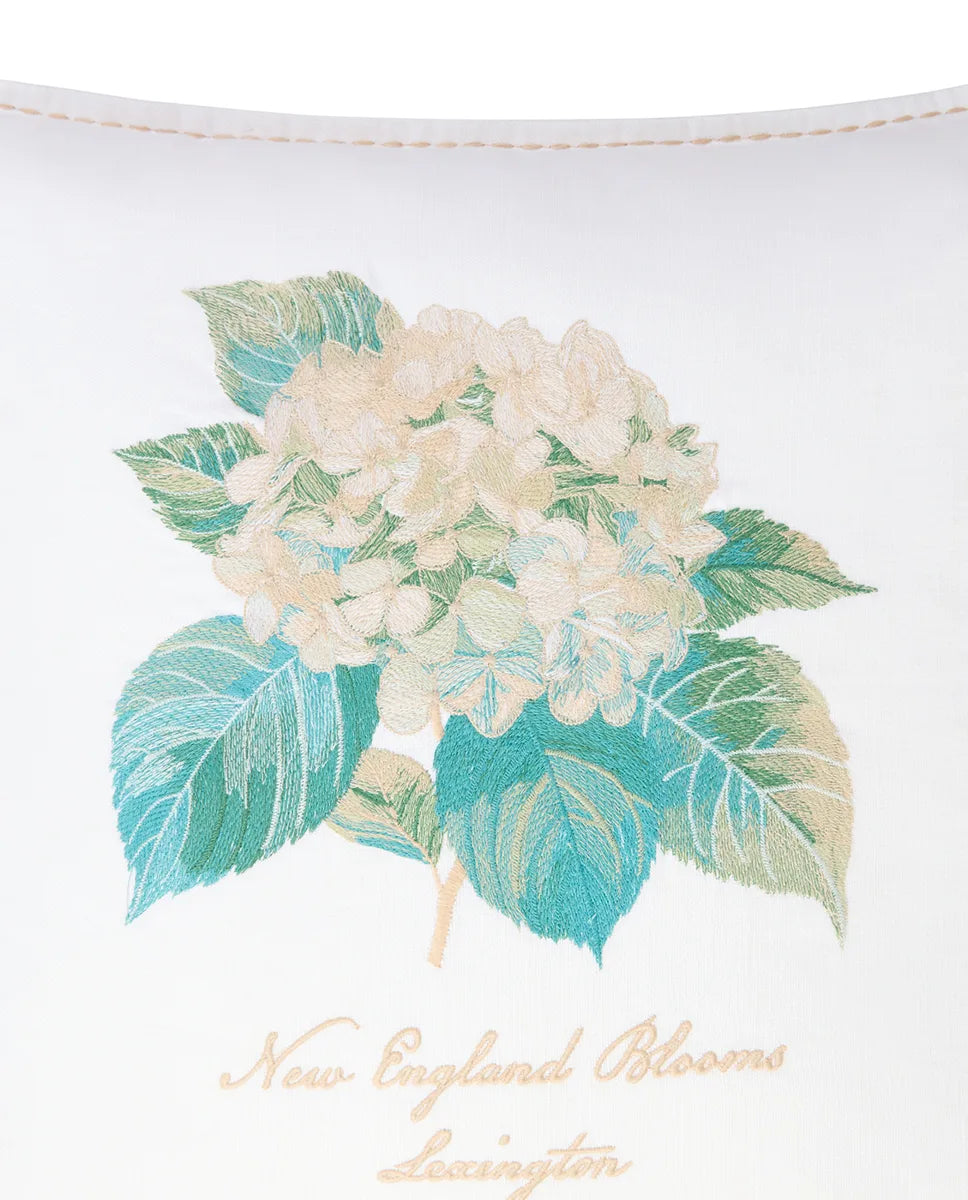 Floral Embroidered Linen/Cotton Pillow Cover