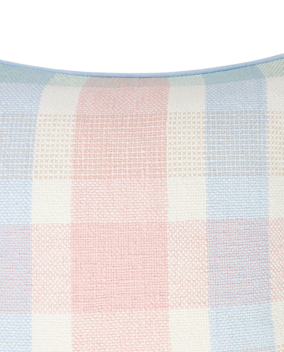 Multi Checked Recycled Cotton Pillow Cover