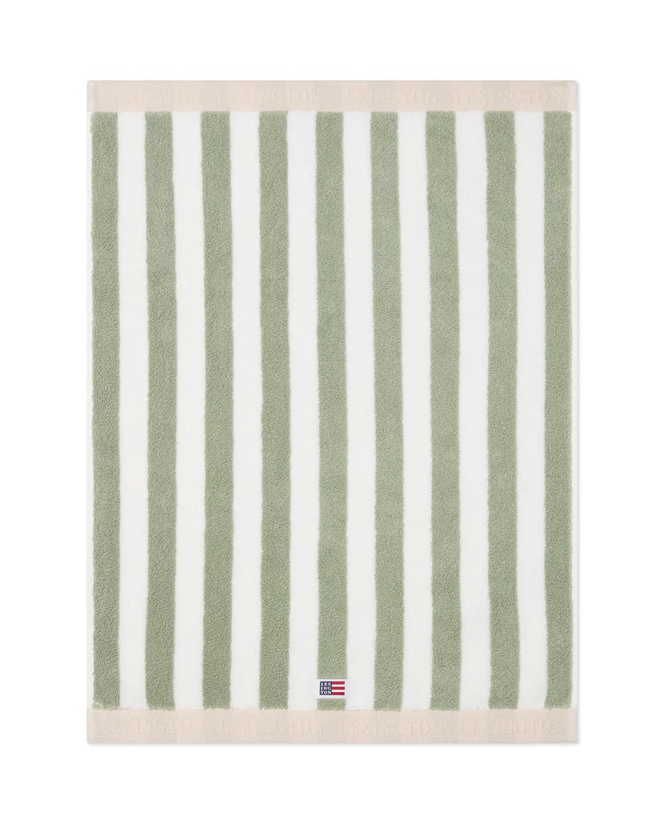 Block Striped Towel Vintage Green/White/Moonbeam