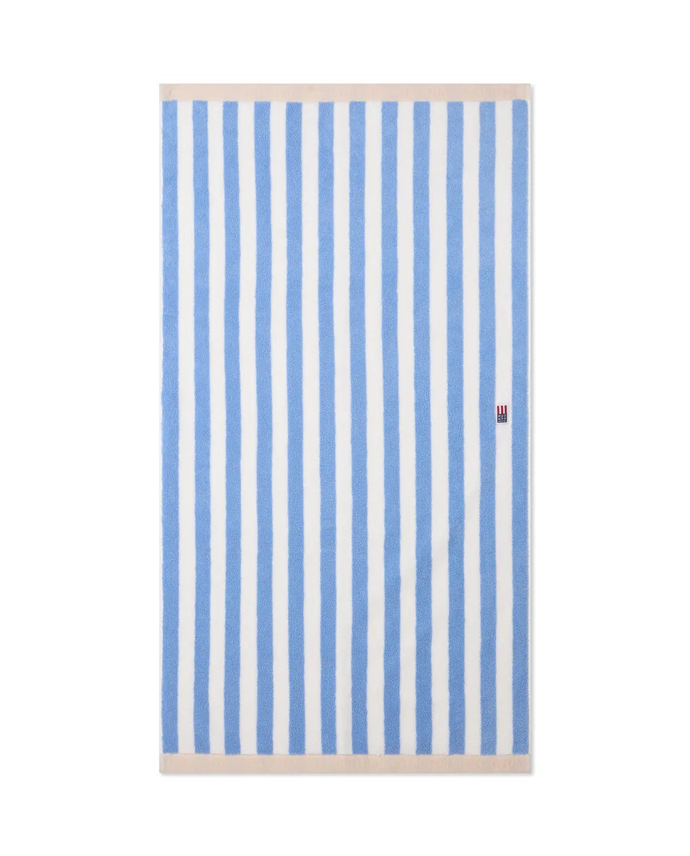 Block Striped Towel Sky Blue/White/Moonbeam