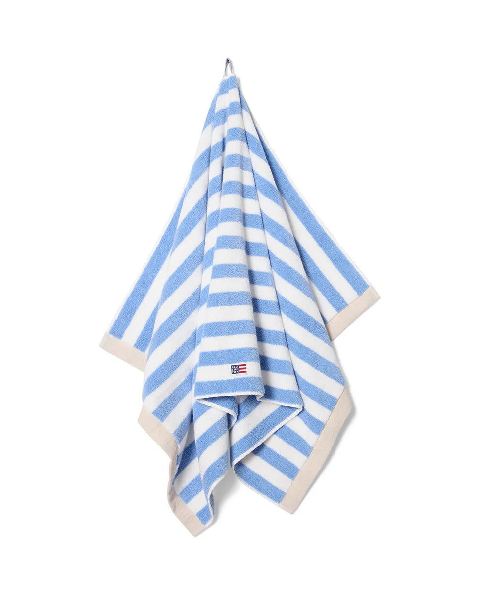 Block Striped Towel Sky Blue/White/Moonbeam