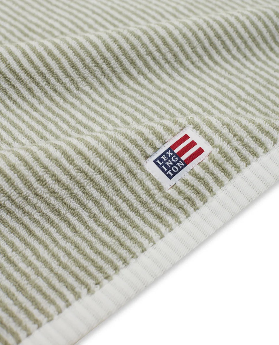 Original Towel White/Vintage Green Striped