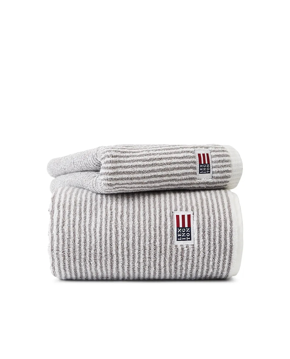 Original Towel White/Gray Striped