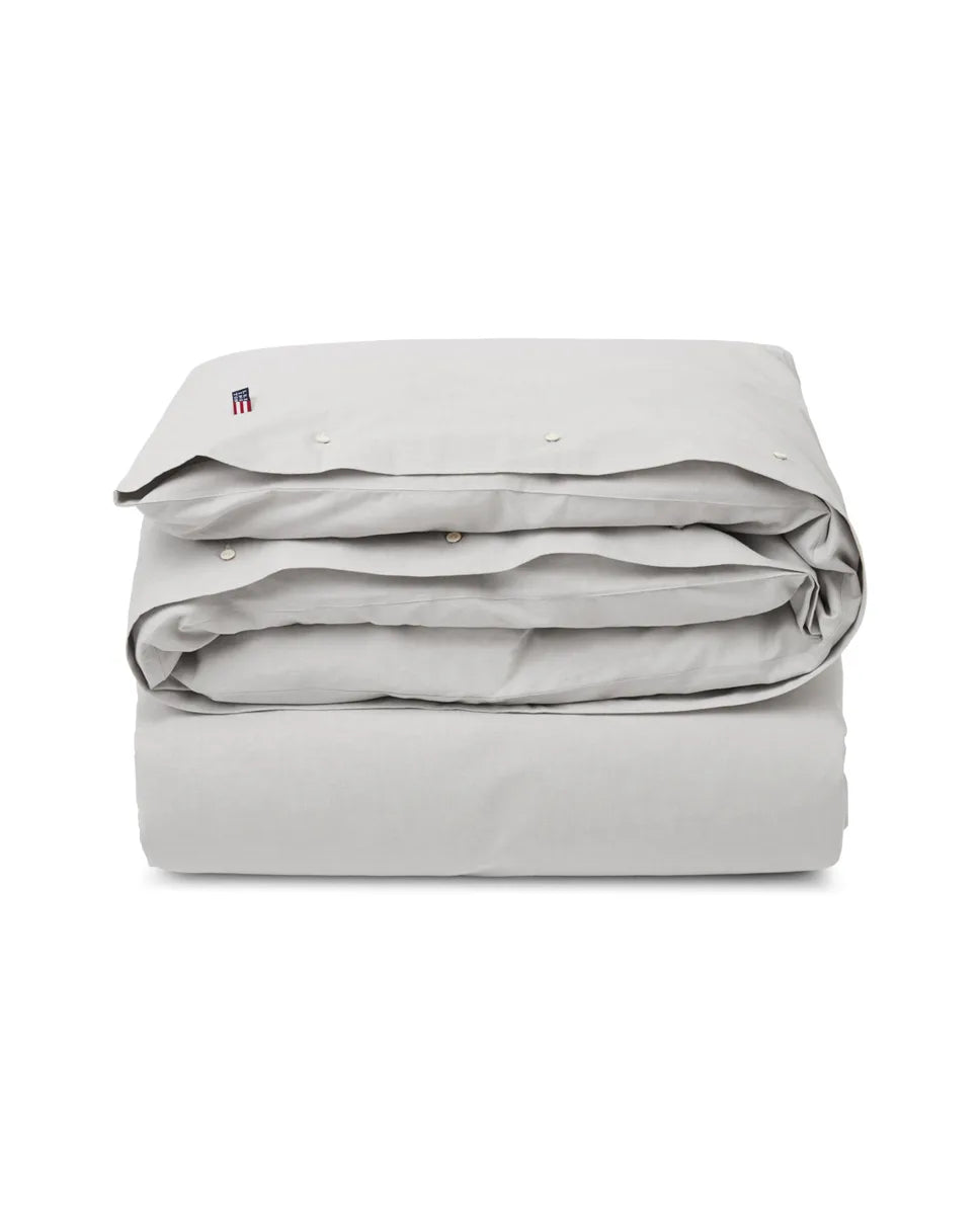 Pin Point Gray Cotton Duvet Cover