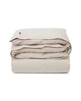 Pin Point Beige Cotton Duvet Cover