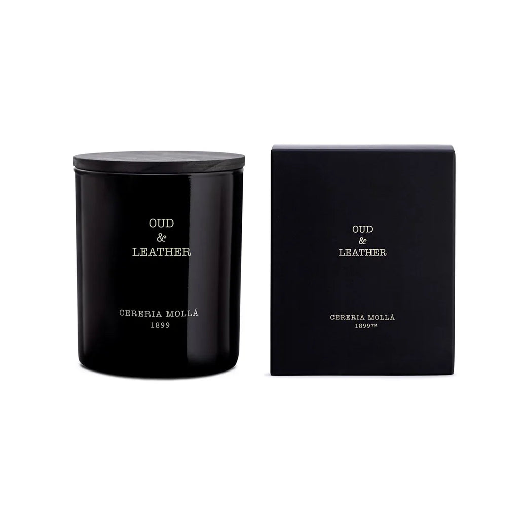 CERERIA MOLLA Świeca Premium 230gr. Oud and Leather