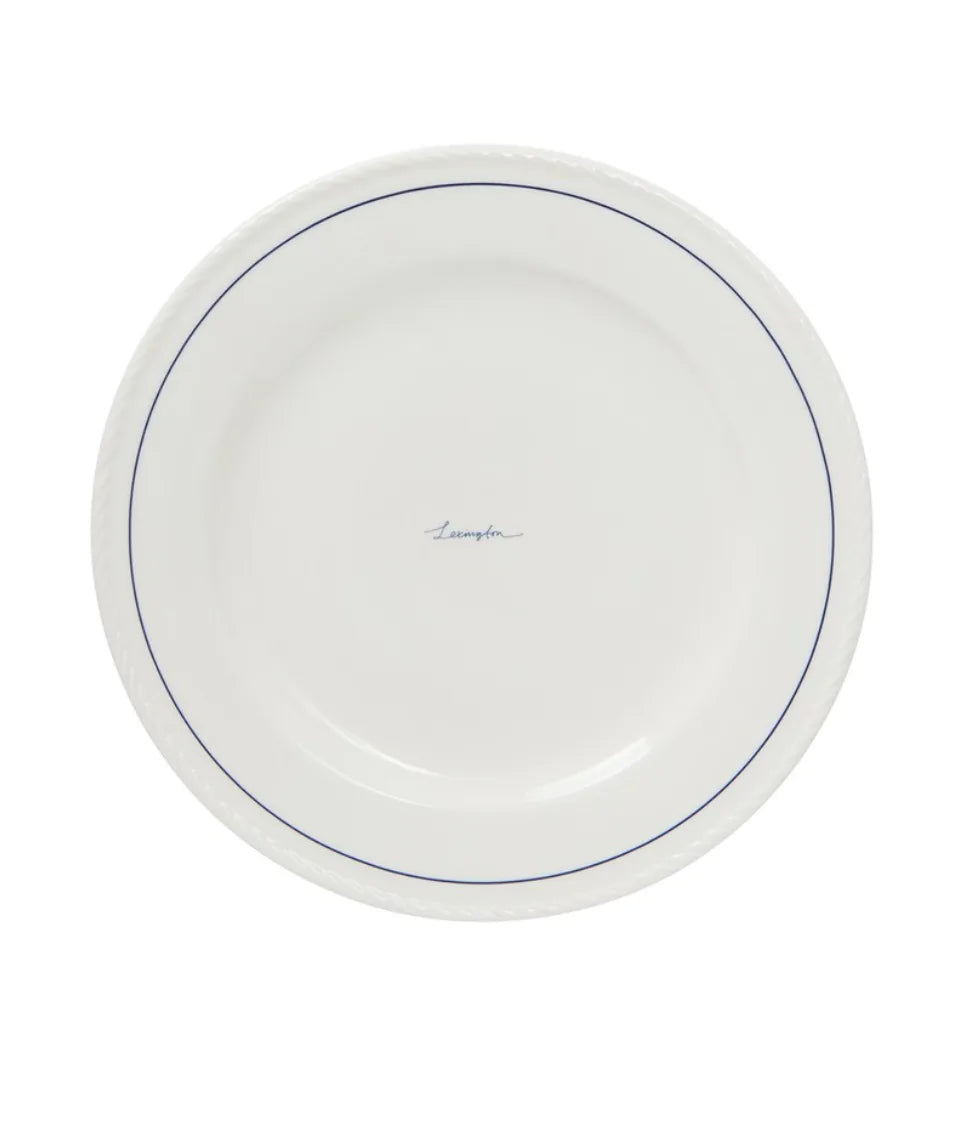 Talerz obiadowy Lexington porcelain dinner plate gift set (set of 4), white/blue Lexington