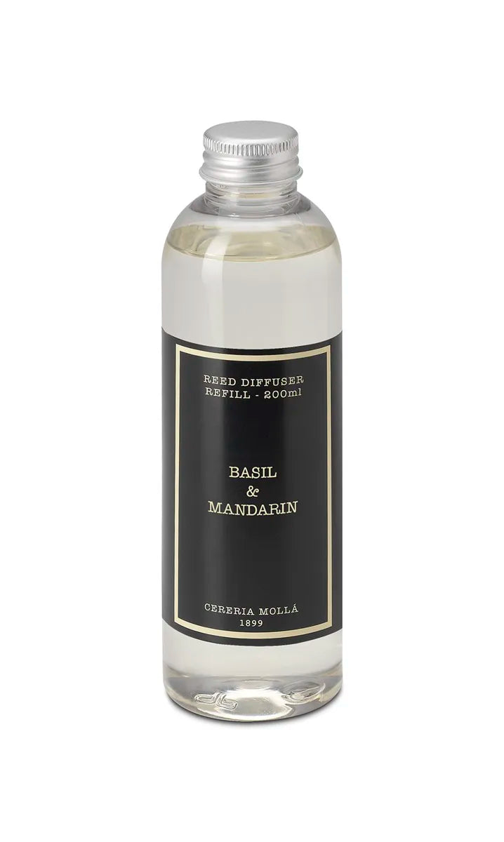 CERERIA MOLLA Zapas do dyfuzora 200ml. Basil and Mandarin