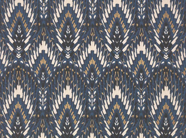 Tapeta Romo Lolana Wallcovering Cobalt Temperley London x Romo
