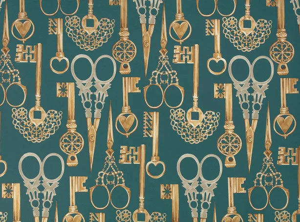 Tapeta Roxanne Wallcovering Peacock Temperley London x Romo