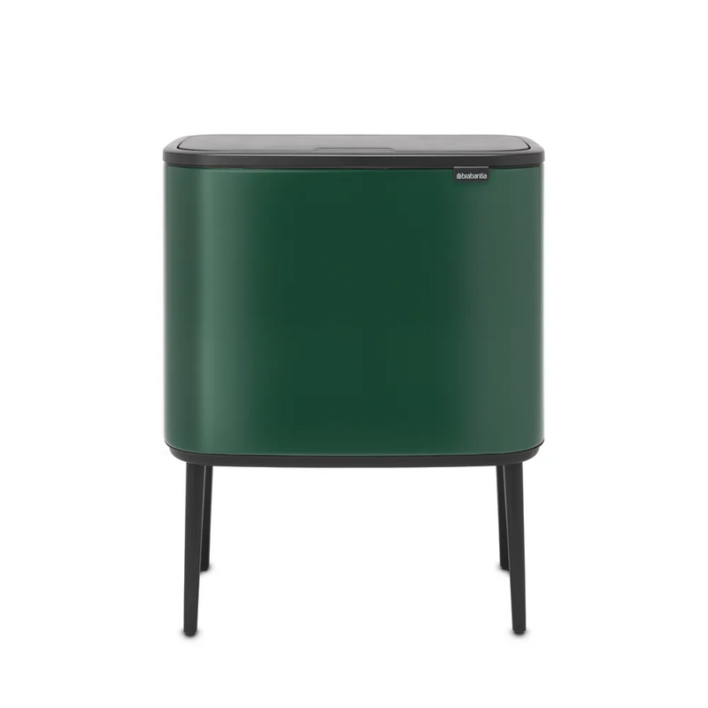 Kosz Bo Touch z dwoma wiadrami wewnętrznymi, 11 + 23 l - Pine Green