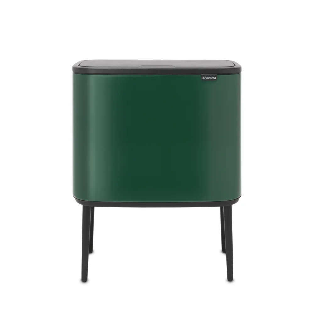 Kosz Bo Touch z dwoma wiadrami wewnętrznymi, 11 + 23 l - Pine Green