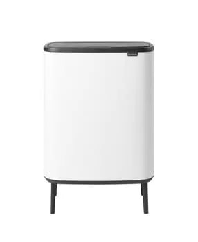 Kosz Bo Touch Hi z dwoma wiadrami wewnętrznymi, 2 x 30 l - White