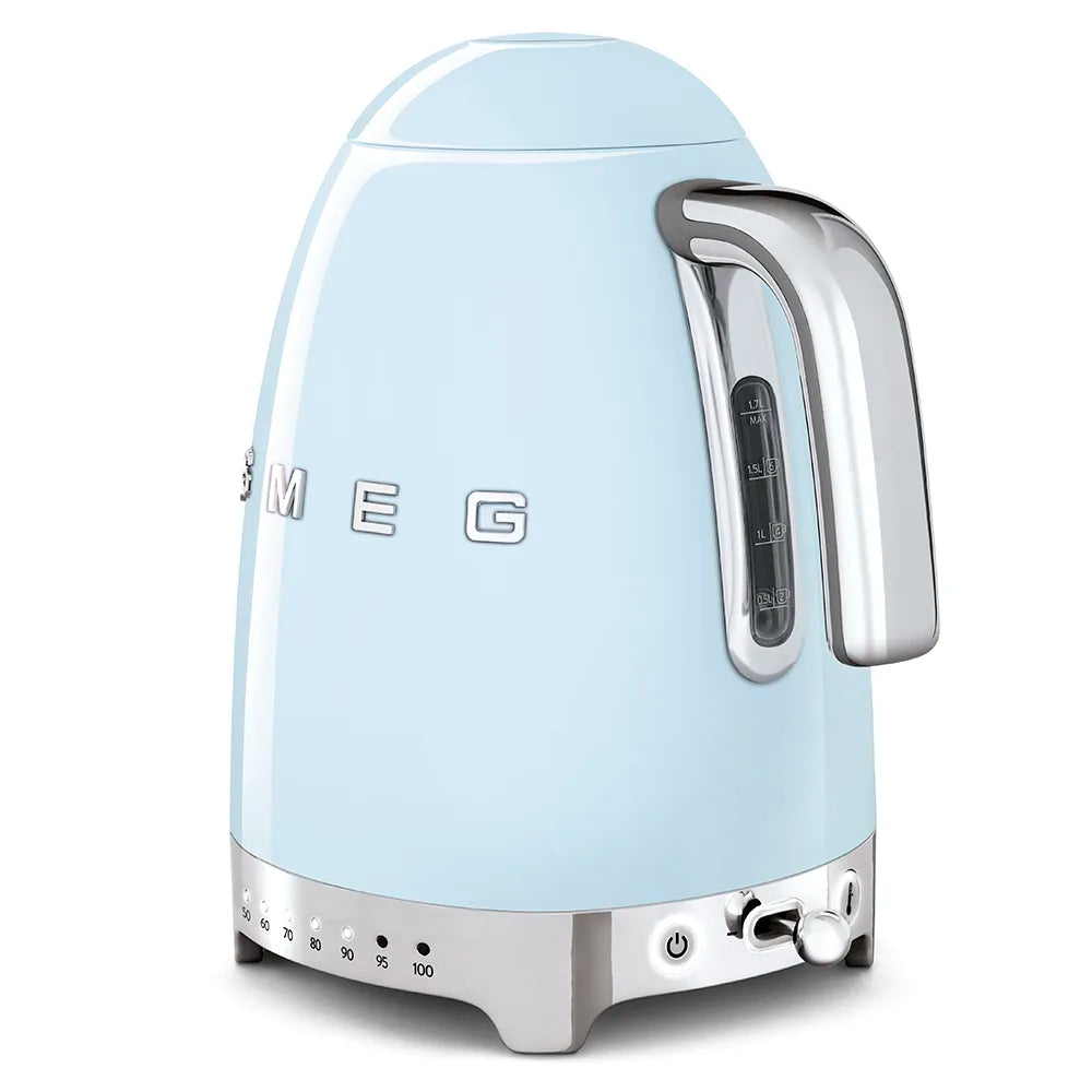 Czajnik z regulacją temperatury Smeg KLF04PBEU Pastelowy błękit 50's Style