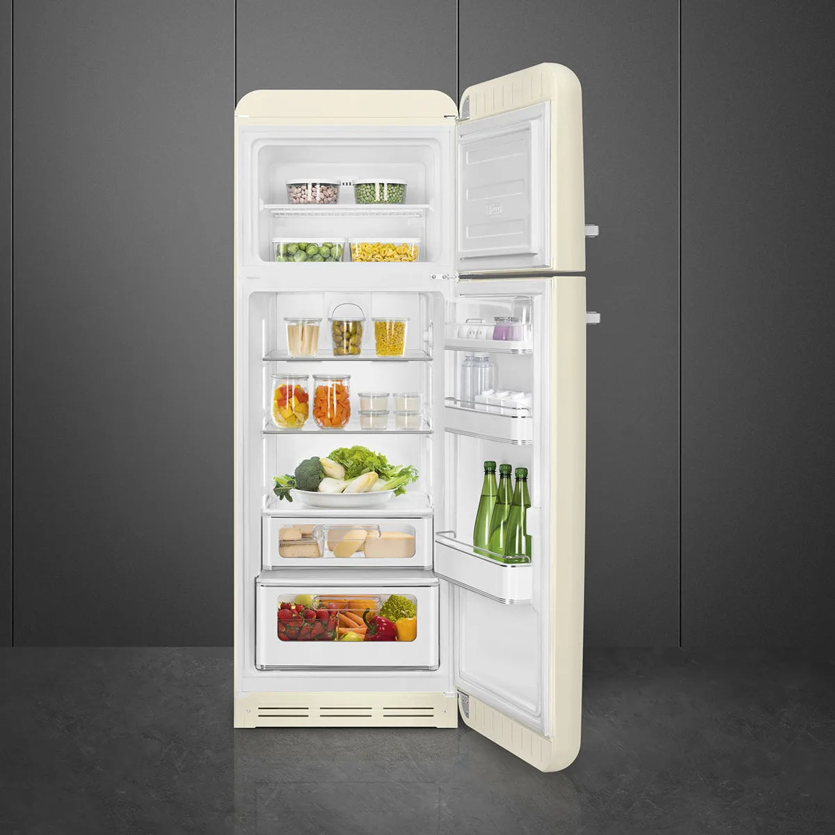 Lodówka wolnostojąca FAB Smeg FAB30RCR6 50's Style Kremowy