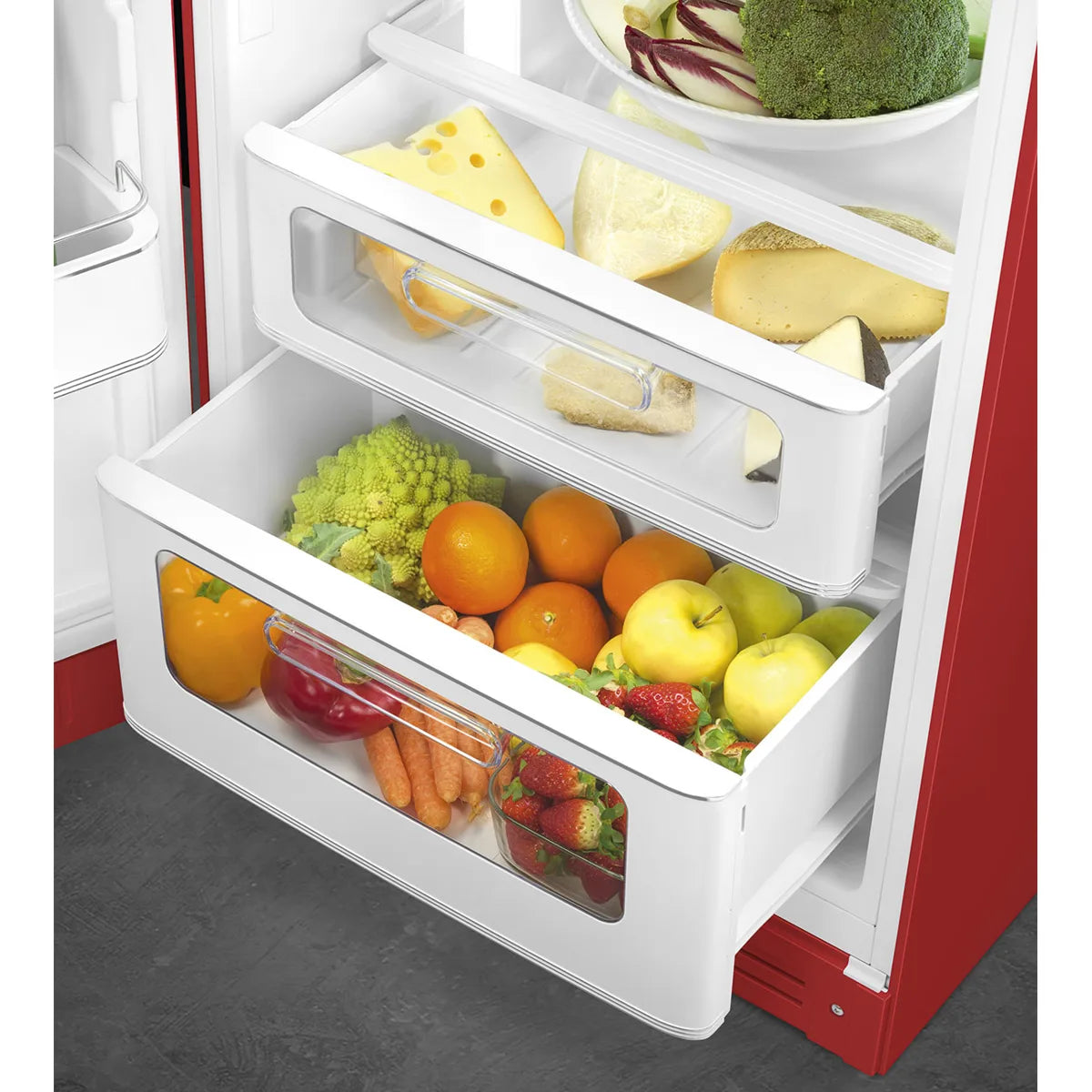 Lodówka wolnostojąca FAB Smeg FAB30LRD6 50's Style Czerwony