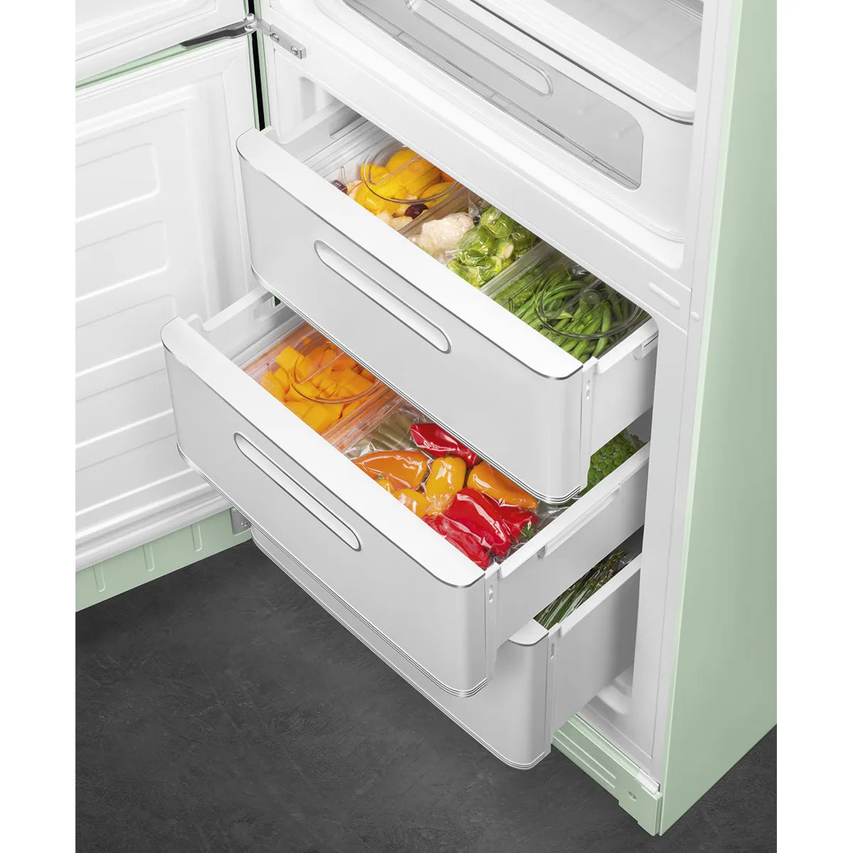 Lodówka wolnostojąca FAB Smeg FAB32LPG6 50's Style Pastelowa zieleń